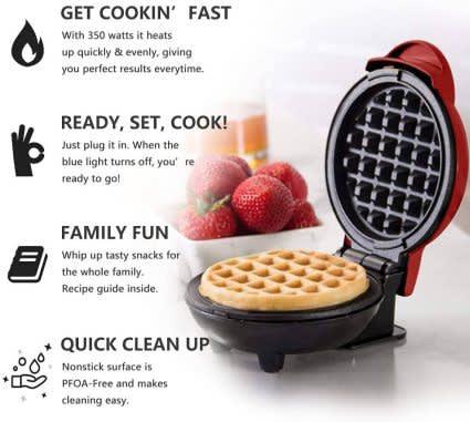 KAVE Compact Chaffle Maker for Keto-Friendly Waffles - KAVE