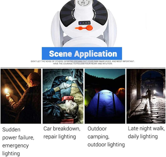 KAVE Portable Solar Power Lantern - Foldable LED Light - KAVE